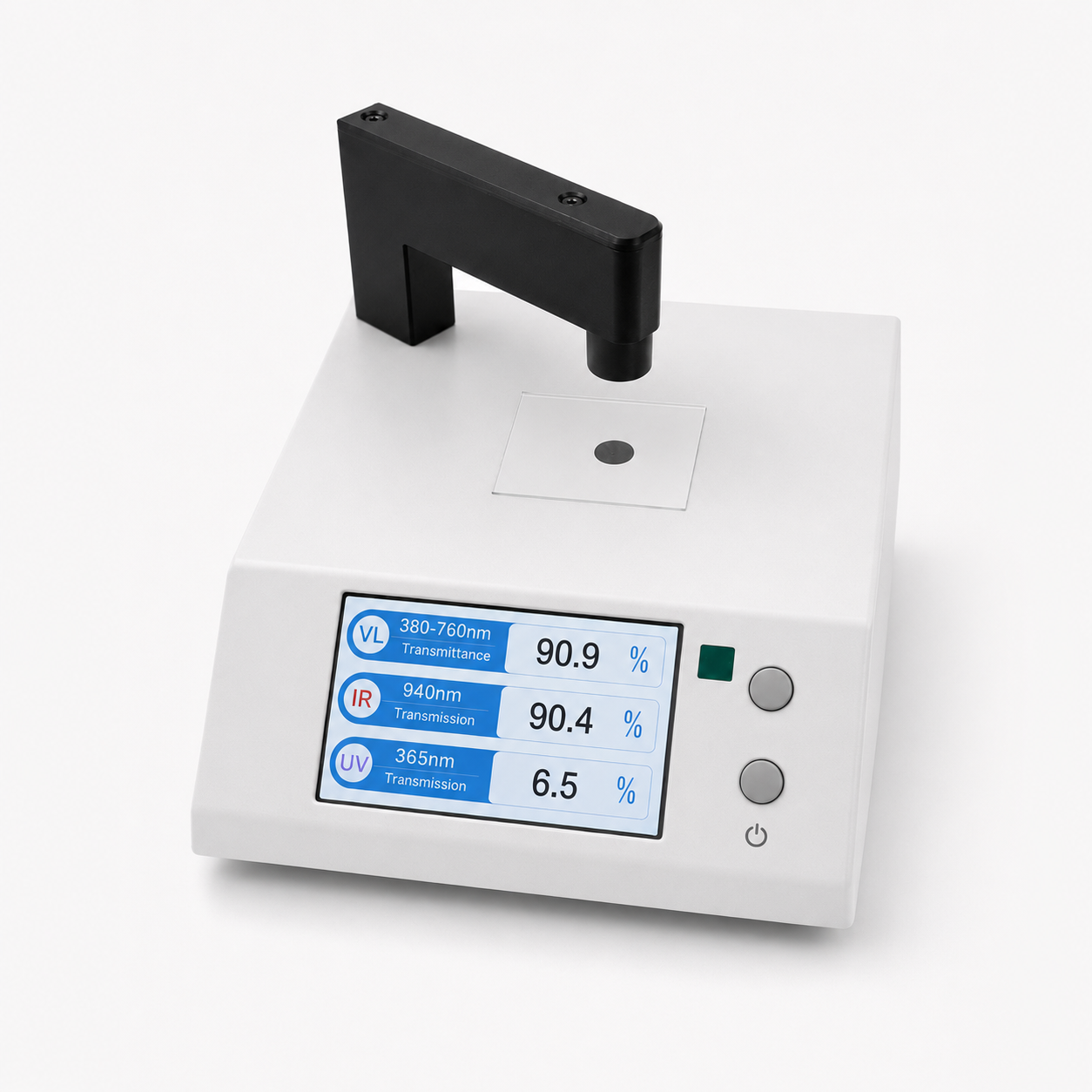 UV transmission test result showing SECUR UV protection
